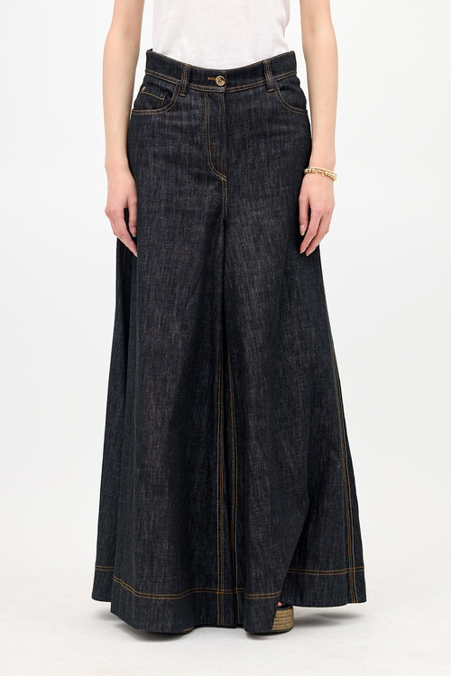 Brunello Cucinelli Wide Flared Leg Jeans