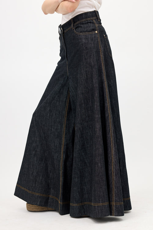 Brunello Cucinelli Wide Flared Leg Jeans