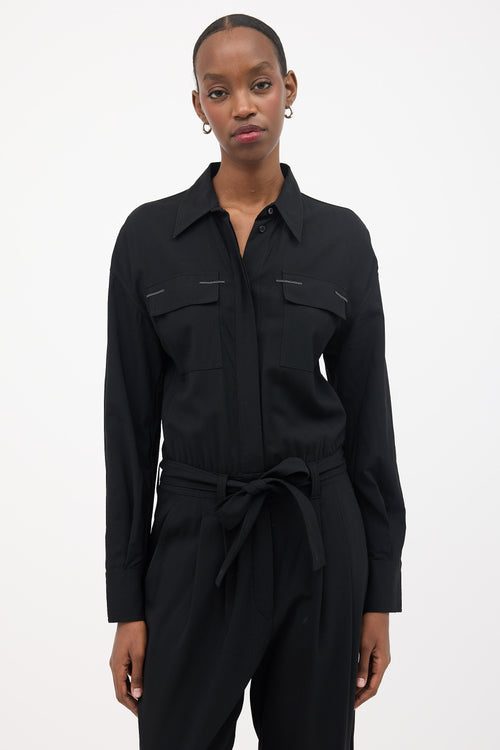 Brunello Cucinelli Wool Monili Pocket Jumpsuit