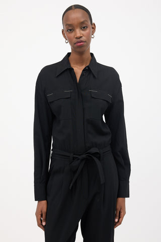 Brunello Cucinelli Wool Monili Pocket Jumpsuit