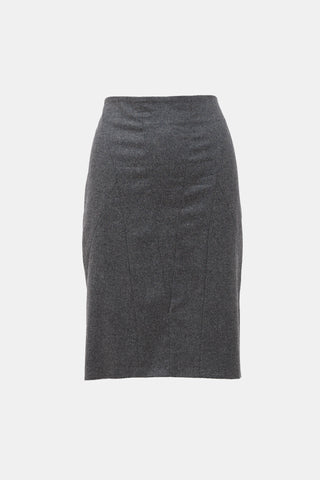 Brunello Cucinelli Wool Pencil Skirt