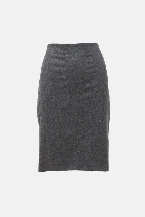 Brunello Cucinelli Wool Pencil Skirt