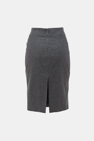 Brunello Cucinelli Wool Pencil Skirt