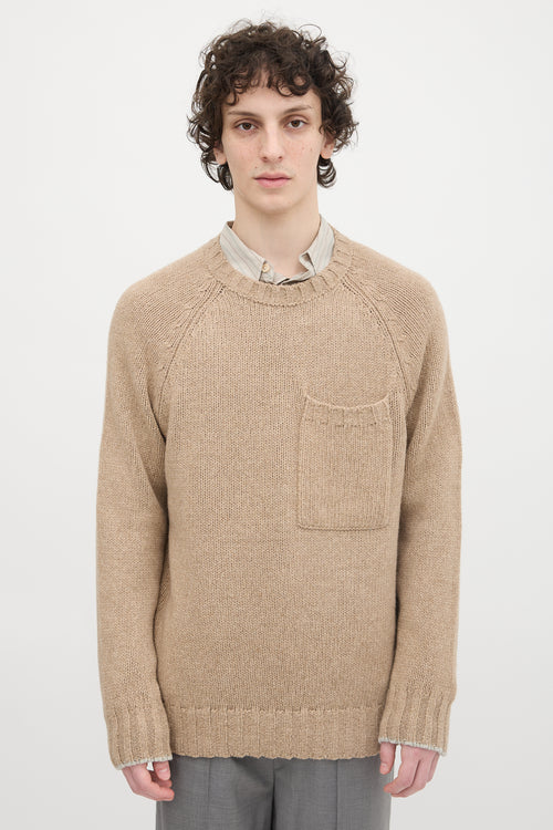 Brunello Cucinelli Wool Pocket Sweater