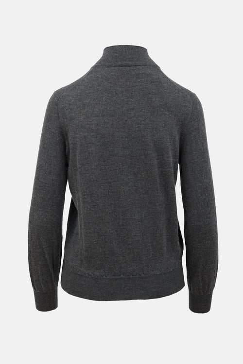 Brunello Cucinelli Wool & Cashmere Zip Cardigan