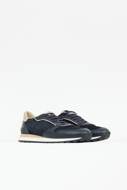 Brunello Cucinelli Suede & Leather Sneaker