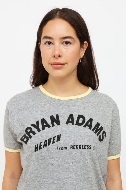 VSP Archive Vintage Grey Bryan Adams Reckless Tour T-Shirt