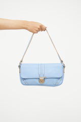 Burberry Pale Blue Leather Shoulder Bag