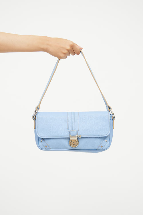 Burberry Pale Blue Leather Shoulder Bag