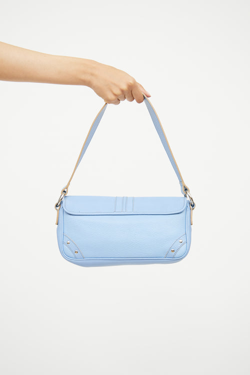 Burberry Pale Blue Leather Shoulder Bag