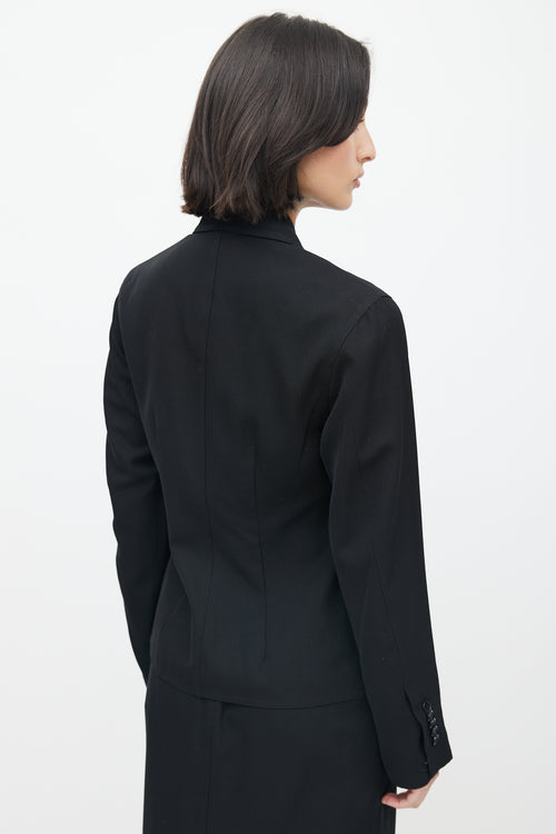 Buhee Black Buttoned Jacket