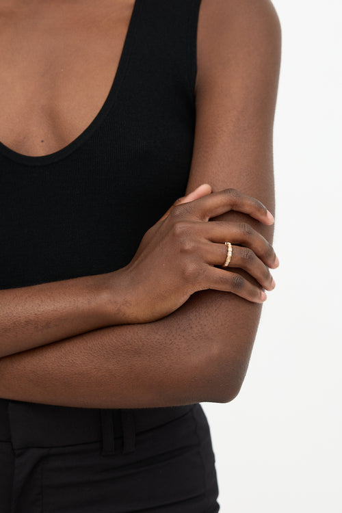 Bulgari 18k Gold & Diamond Serpenti Viper Ring