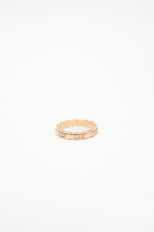 Bulgari 18k Gold & Diamond Serpenti Viper Ring