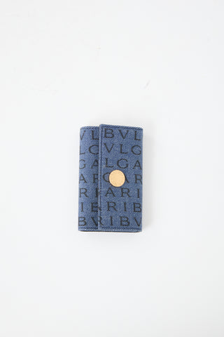 Bulgari Denim Logo Key Case