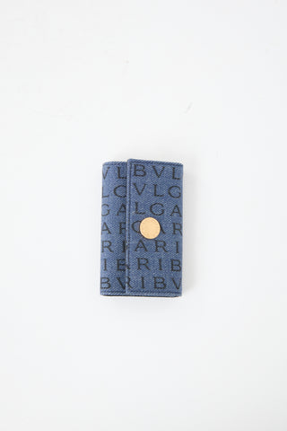 Bulgari Denim Logo Key Case