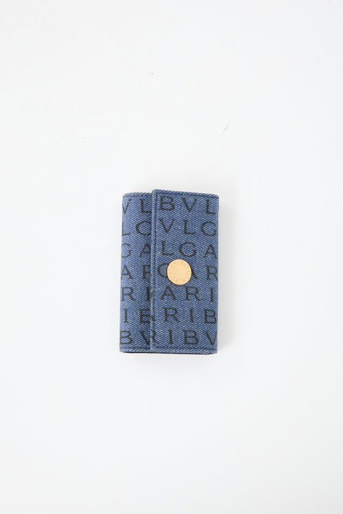 Bulgari Denim Logo Key Case