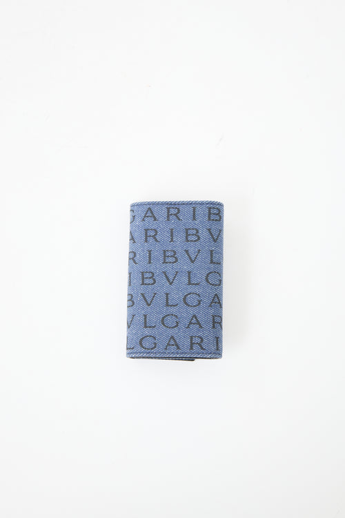 Bulgari Denim Logo Key Case