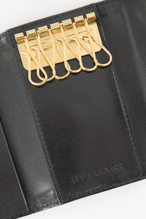 Bulgari Denim Logo Key Case