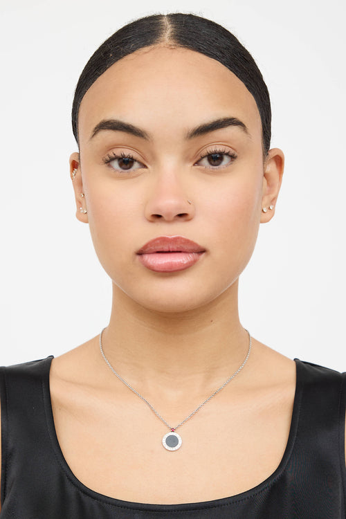 Bulgari Sterling Silver Save The Children Onyx Necklace