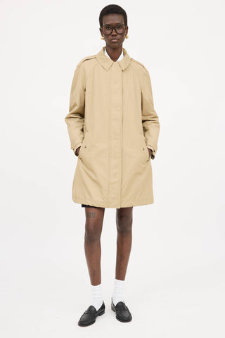 Burberry Balmacaan drawstring Coat