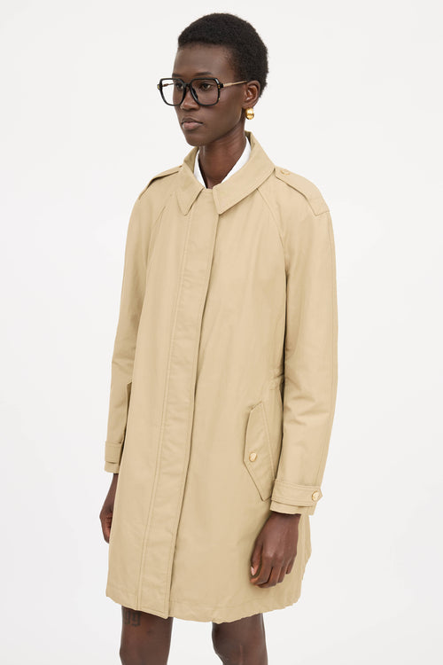 Burberry Balmacaan drawstring Coat