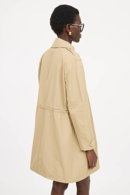 Burberry Balmacaan drawstring Coat