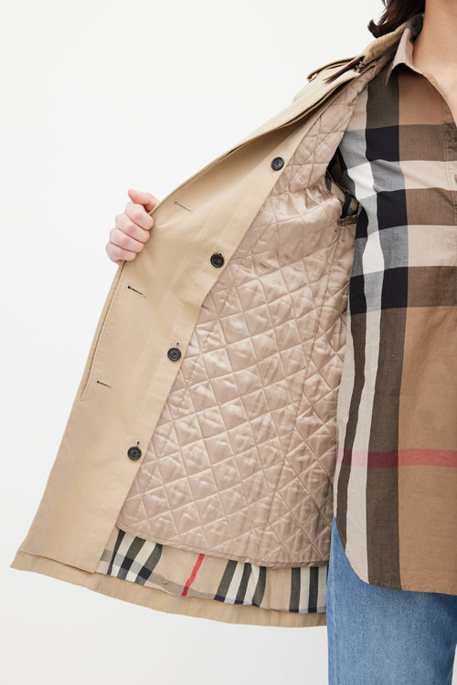 Burberry Beige Belted Trench Coat
