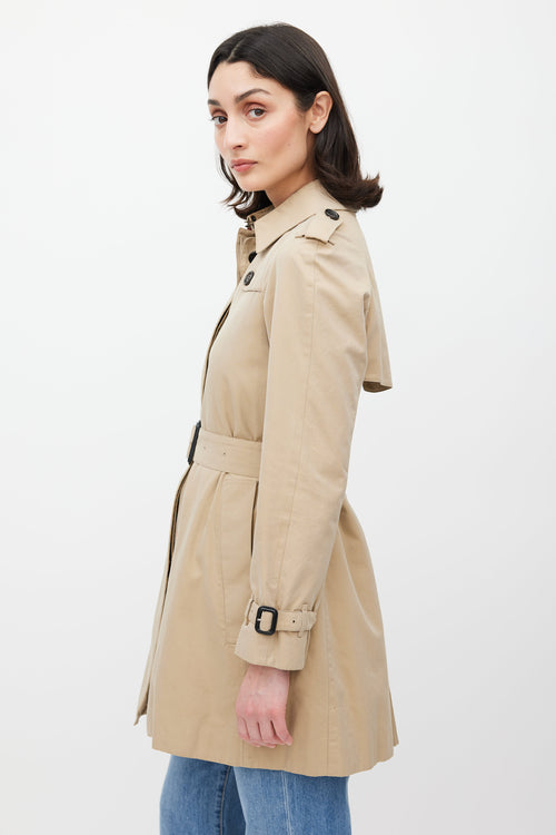 Burberry Beige Belted Trench Coat