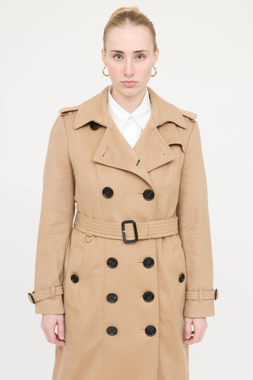 Burberry Cashmere Sandringham Trench  Coat