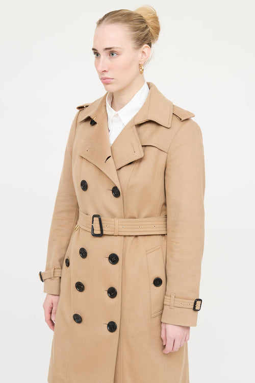 Burberry Cashmere Sandringham Trench  Coat