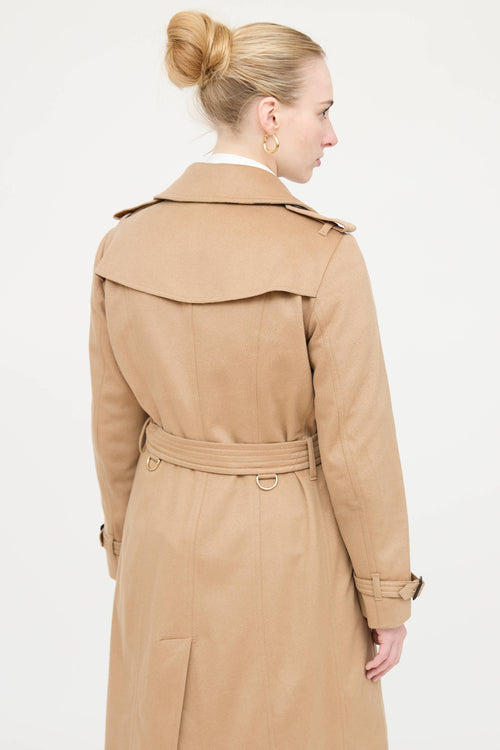 Burberry Cashmere Sandringham Trench  Coat