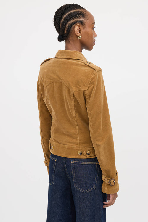 Burberry Corduroy Button Up Jacket