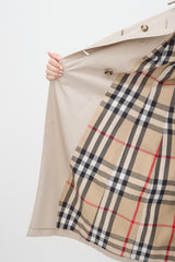 Burberry Beige Cotton Belted Trench Coat