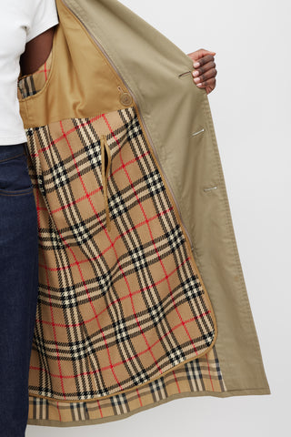Burberry Brown Double Breasted Trench Coat
