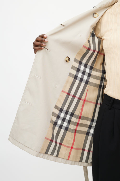 Burberry Beige Doubled Breasted Trench Coat