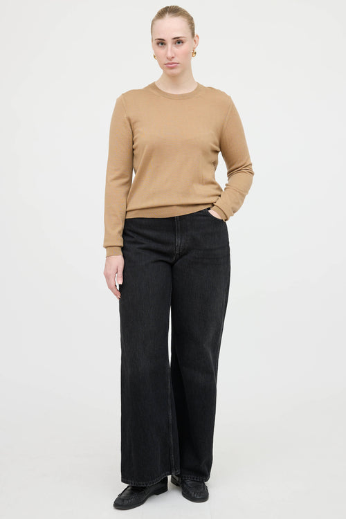 Burberry Wool Check Patch Sweater