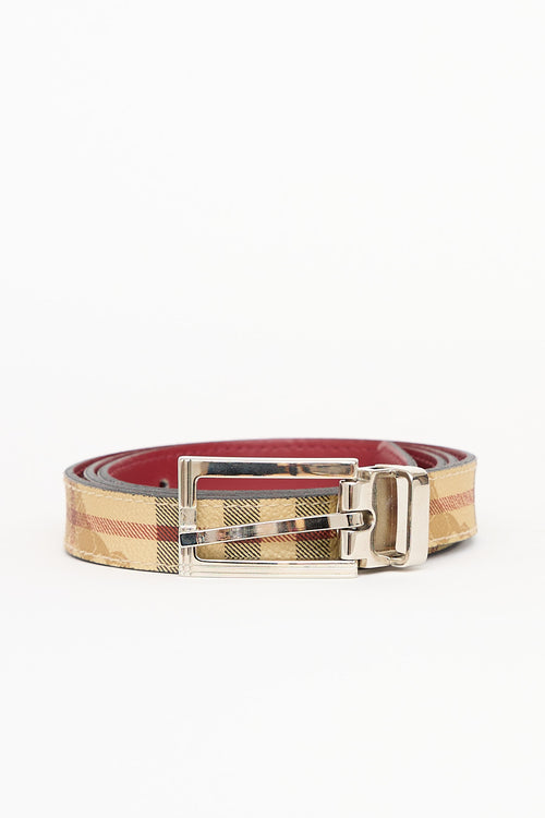 Burberry Haymarket Check Belt