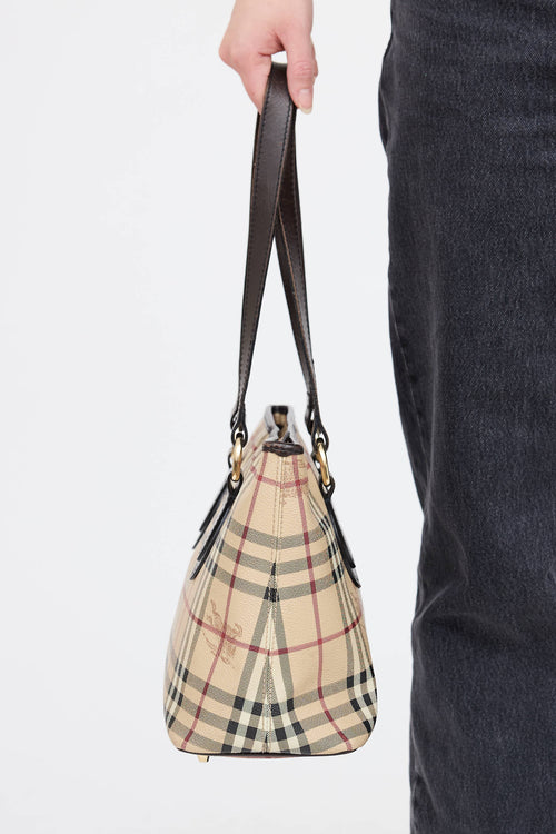 Burberry Haymarket Check Tote Bag