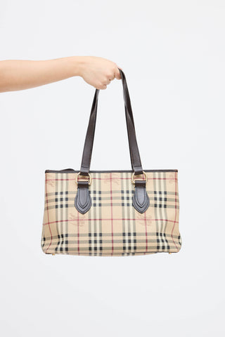 Burberry Haymarket Check Tote Bag