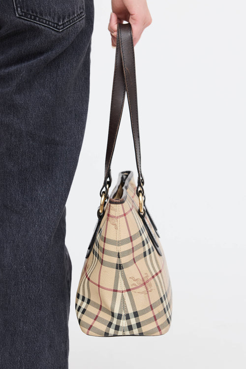 Burberry Haymarket Check Tote Bag