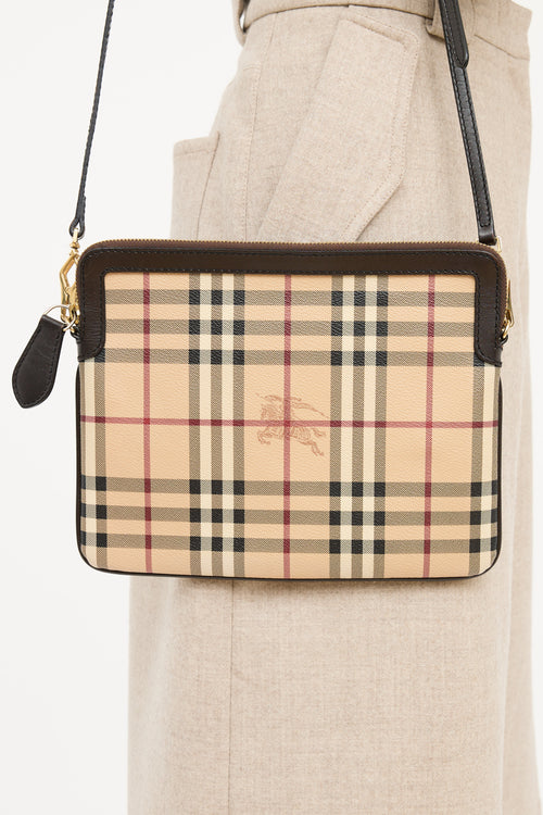 Burberry Beige & Multicolour Haymarket Flat Check Canterbury Bag