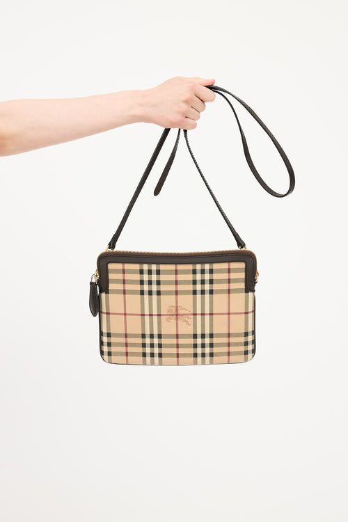 Burberry Beige & Multicolour Haymarket Flat Check Canterbury Bag