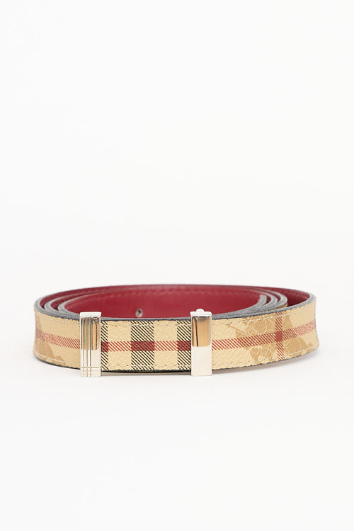 Burberry Haymarket Check Belt
