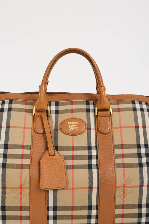Burberry Haymarket Check Duffle Bag
