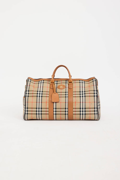 Burberry Haymarket Check Duffle Bag