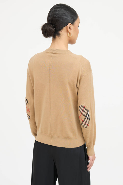 Burberry Wool Elbow Patch Cardigan
