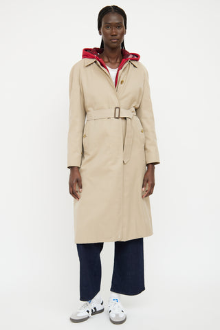 Beige Trench Lined Coat