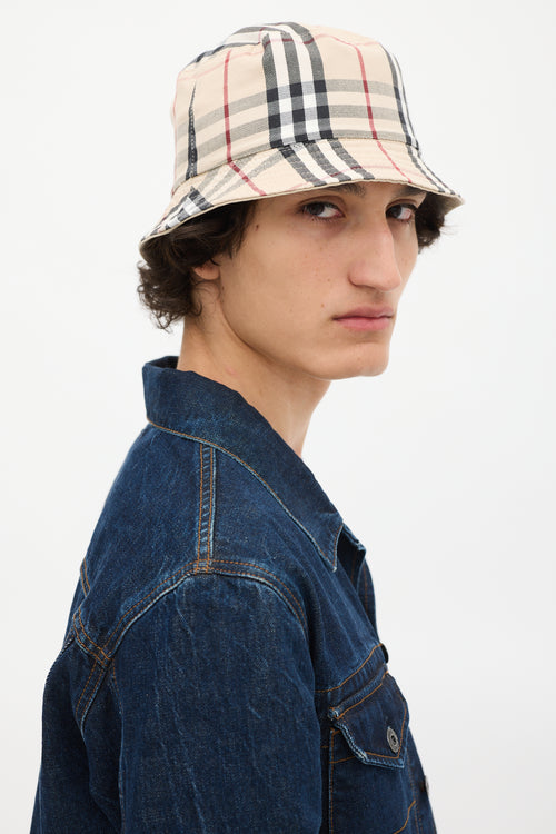 Burberry Beige Novacheck Reversible Bucket Hat