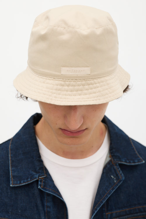 Burberry Beige Novacheck Reversible Bucket Hat