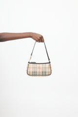 Burberry Beige & Multi Haymarket Check Wristlet